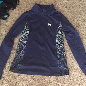Vs pink quarter zip